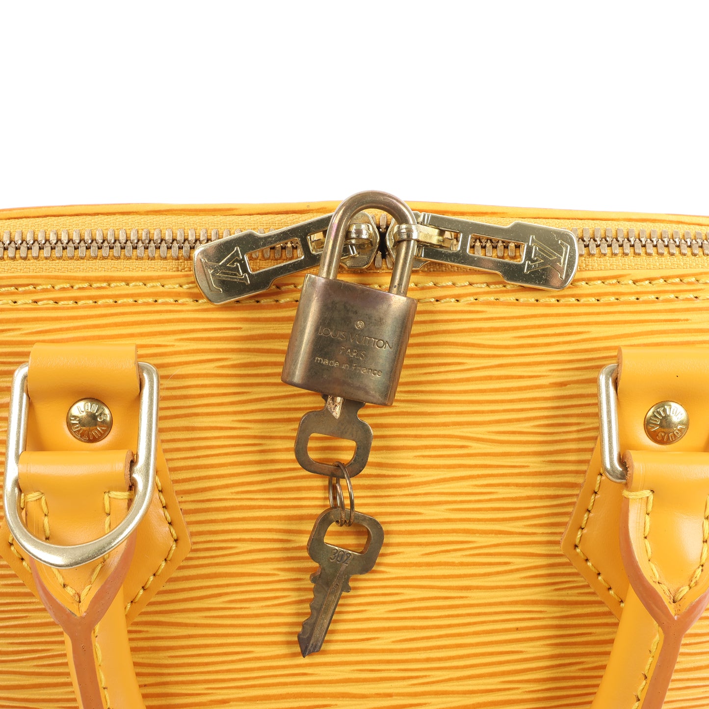 Louis Vuitton Epi Leather Alma PM Handbag in Yellow M52149