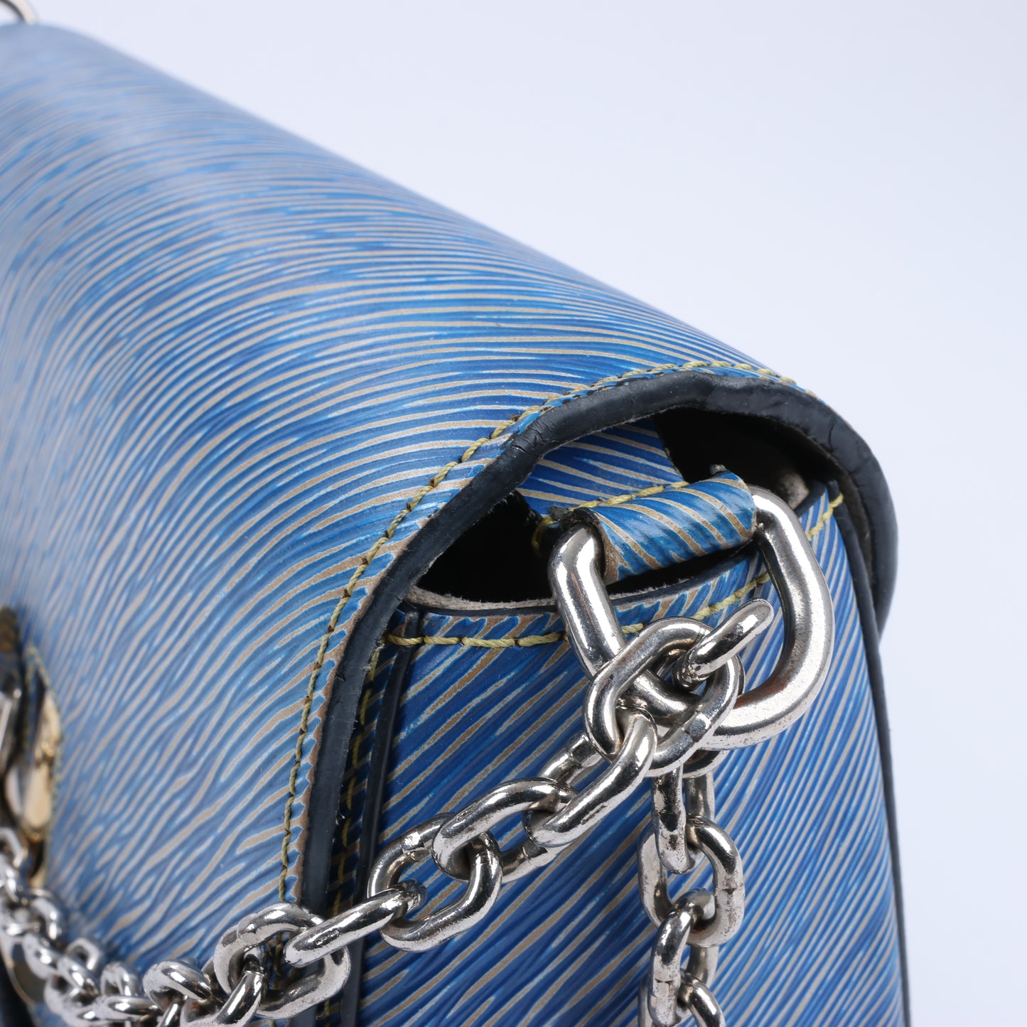 Louis Vuitton Epi Leather Twist Shoulder Bag GM in Denim Blue