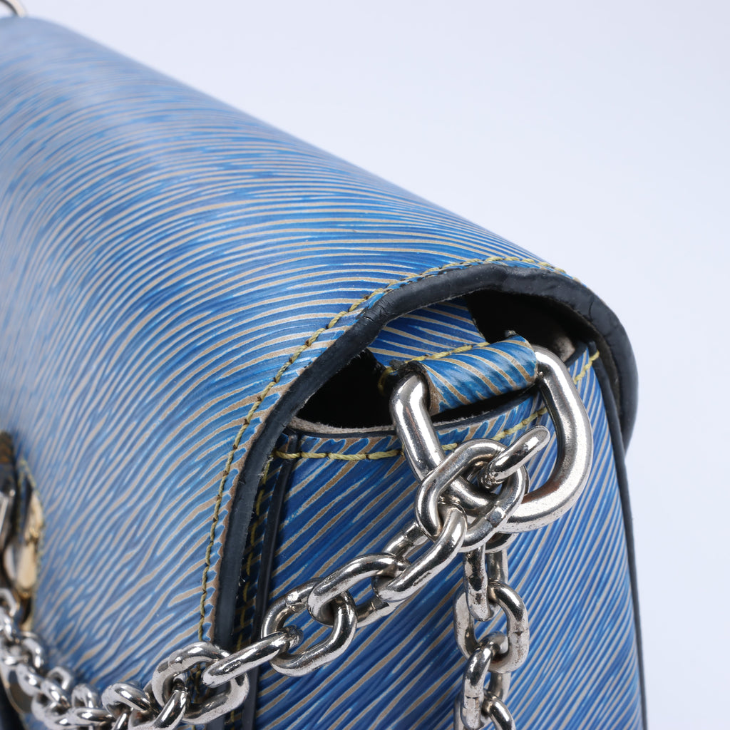 Louis Vuitton Epi Leather Twist Shoulder Bag GM in Denim Blue