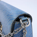 Louis Vuitton Epi Leather Twist Shoulder Bag GM in Denim Blue