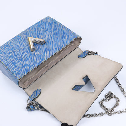 Louis Vuitton Epi Leather Twist Shoulder Bag GM in Denim Blue