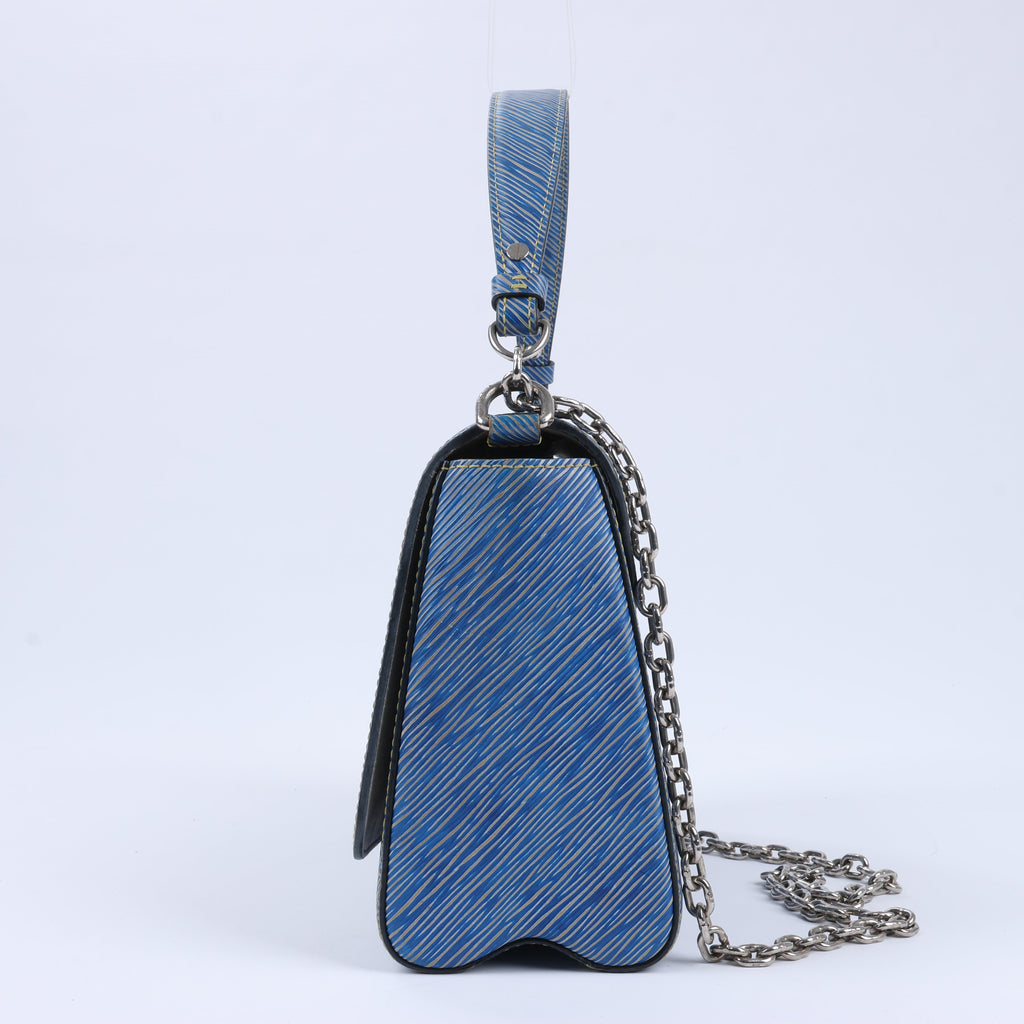 Louis Vuitton Epi Leather Twist Shoulder Bag GM in Denim Blue