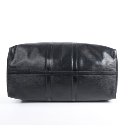 Louis Vuitton Epi Leather Keepall 55 Travel Bag in Black M59052