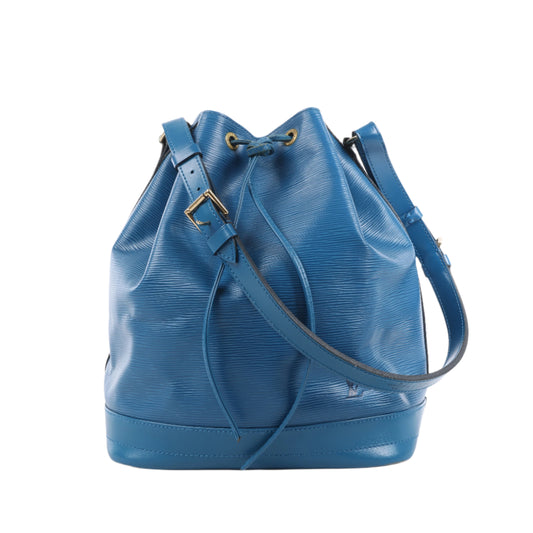 Sac bandoulière Louis Vuitton Noé en cuir épi bleu M44005