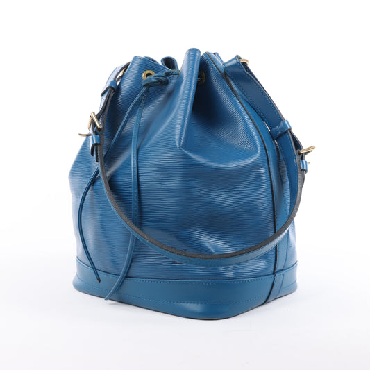 Sac bandoulière Louis Vuitton Noé en cuir épi bleu M44005