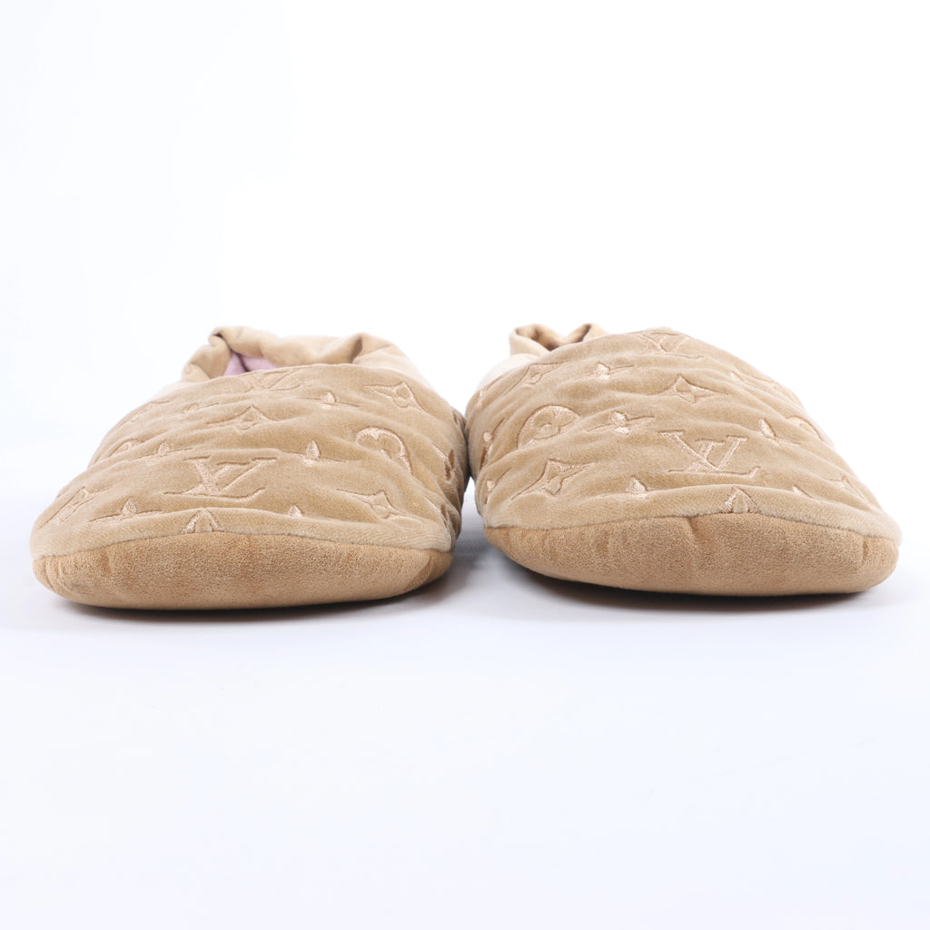 Louis Vuitton Dreamyline Monogram Fabric Slipper in Beige×Pink, Size EU 39