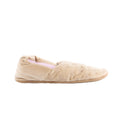 Louis Vuitton Dreamyline beige fabric slipper with tonal embroidered Monogram motifs, soft pink interior and flat sole.