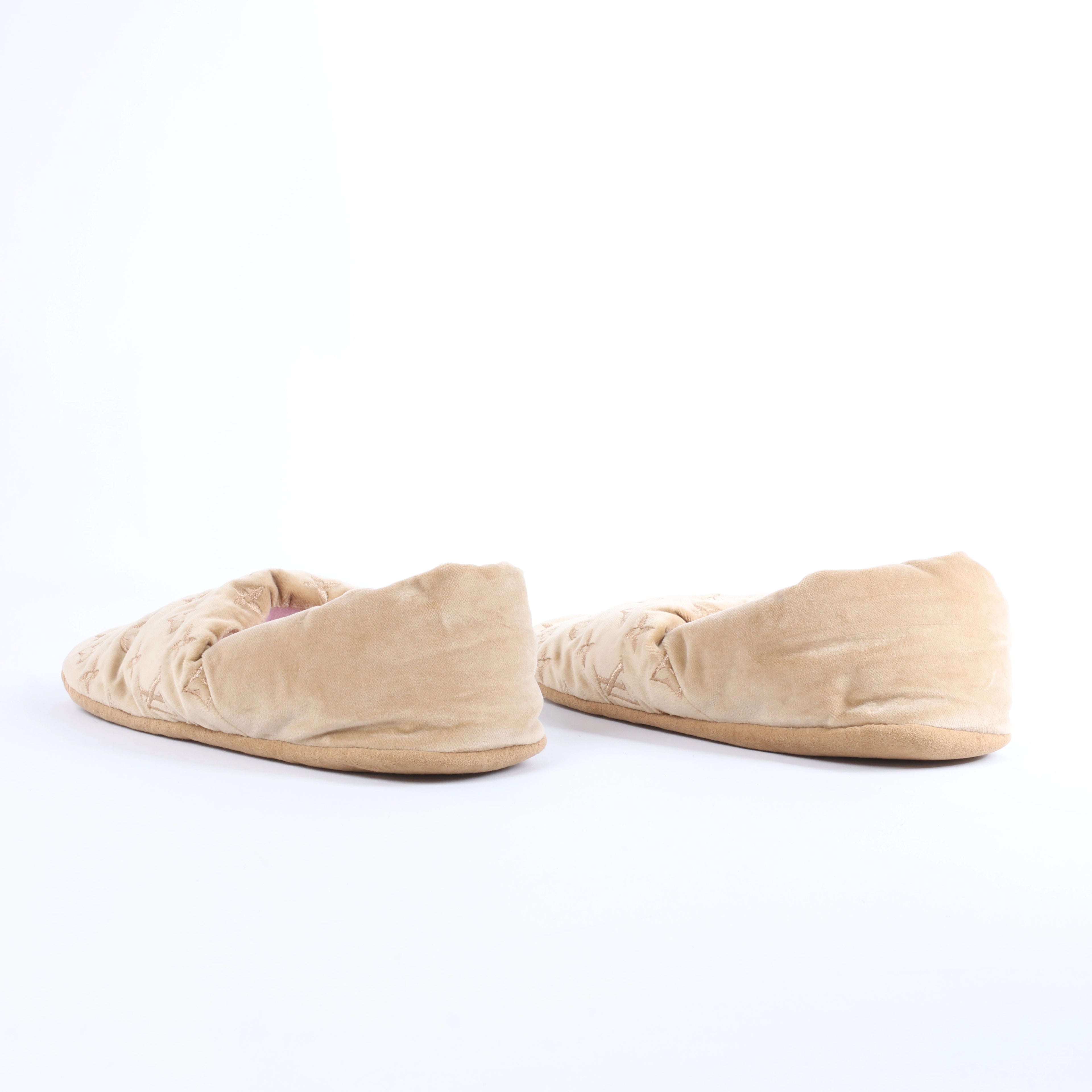 Louis Vuitton Dreamyline Monogram Fabric Slipper in Beige×Pink, Size EU 39