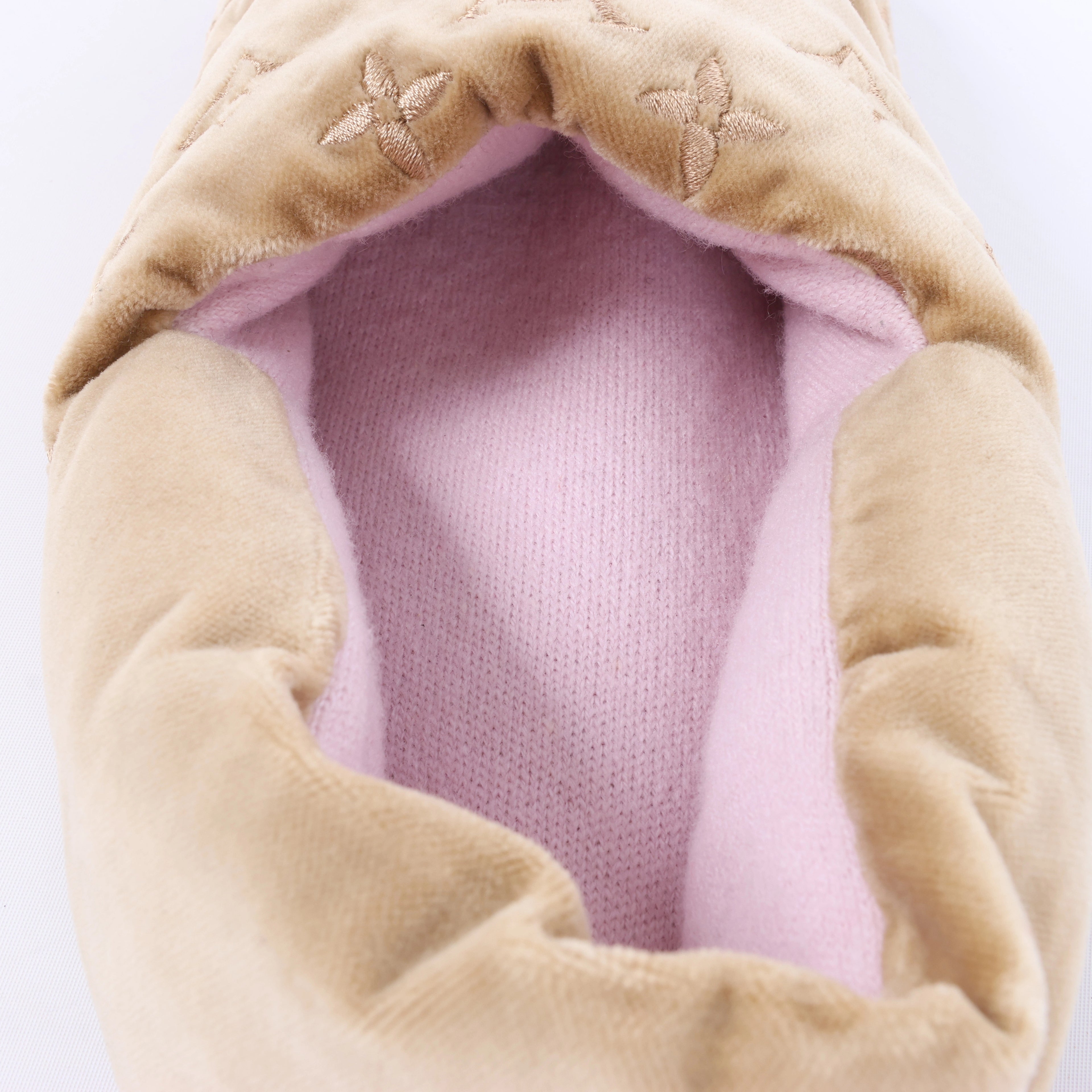 Louis Vuitton Dreamyline Monogram Fabric Slipper in Beige×Pink, Size EU 39
