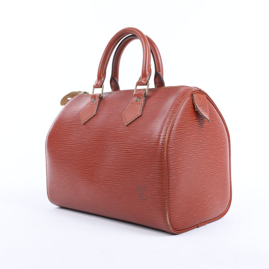 Louis Vuitton Epi Leather Speedy 25 Handbag in Brown M43013