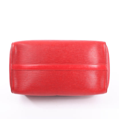 Sac à main Louis Vuitton Speedy 30 en cuir épi rouge M43007