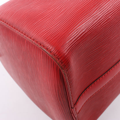 Sac à main Louis Vuitton Speedy 30 en cuir épi rouge M43007