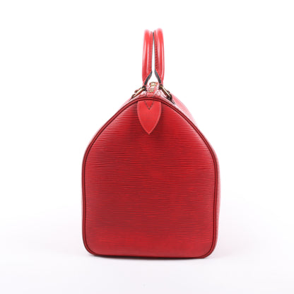 Sac à main Louis Vuitton Speedy 30 en cuir épi rouge M43007