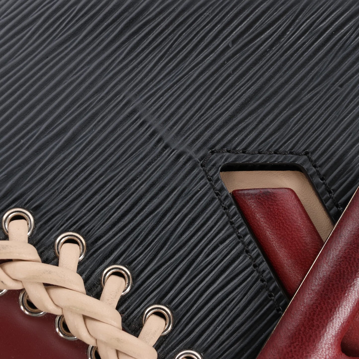 Sac bandoulière Louis Vuitton Twist MM en cuir Epi noir M42449