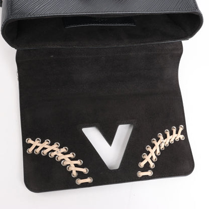 Sac bandoulière Louis Vuitton Twist MM en cuir Epi noir M42449