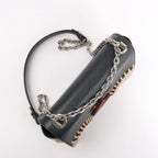Louis Vuitton Epi Leather Twist MM Shoulder Bag in Black M42449