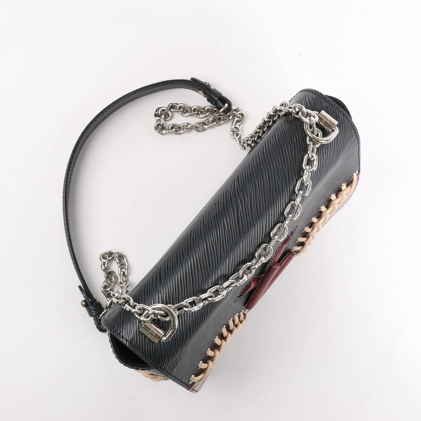 Sac bandoulière Louis Vuitton Twist MM en cuir Epi noir M42449