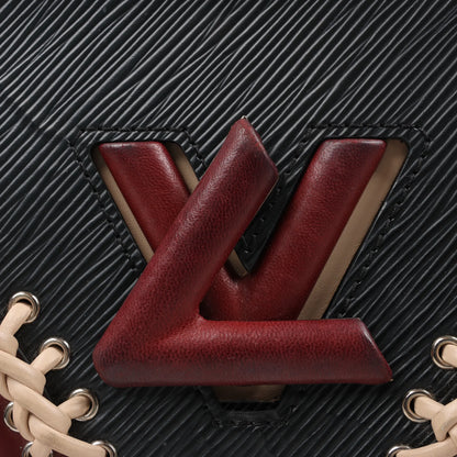 Sac bandoulière Louis Vuitton Twist MM en cuir Epi noir M42449