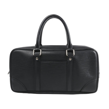 Louis Vuitton Epi Vivienne Long Handbag M59112 in black textured Epi leather with dual top handles, silver-tone hardware, and structured rectangular shape, displayed against a white background.
