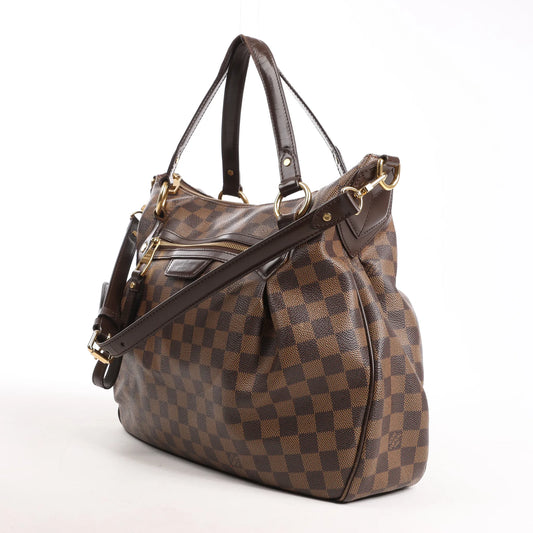 Louis Vuitton Evora MM Damier Ebene 2Way Shoulder Bag in Brown