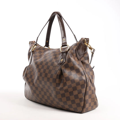 Louis Vuitton Evora MM Damier Ebene 2Way Shoulder Bag in Brown