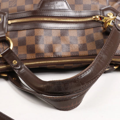 Louis Vuitton Evora MM Damier Ebene 2Way Shoulder Bag in Brown