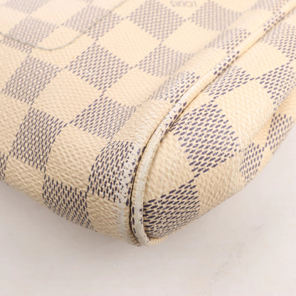 Louis Vuitton Favorite MM Damier Azur Shoulder Bag in Beige N41275