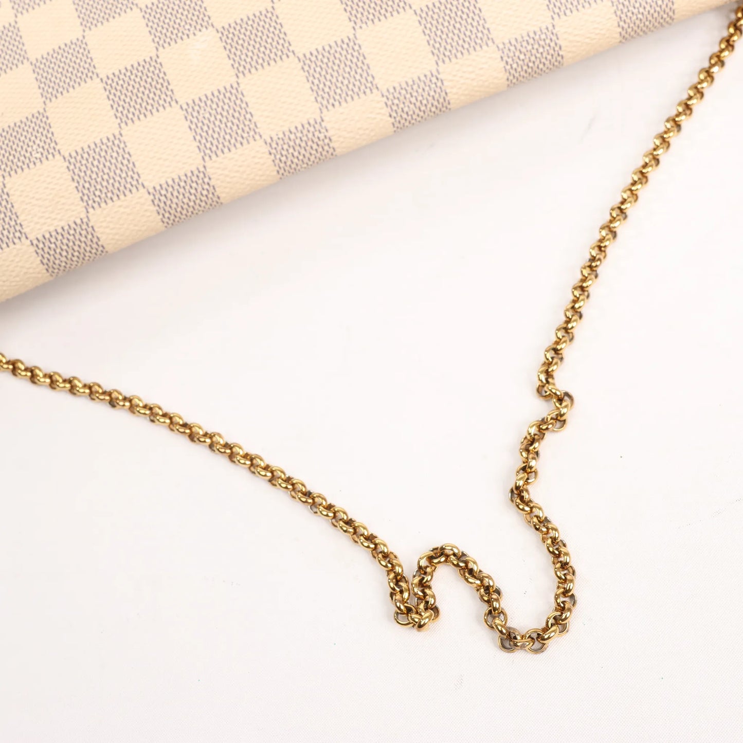 Louis Vuitton Favorite MM Damier Azur Shoulder Bag in Beige N41275