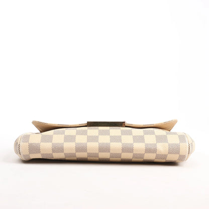 Louis Vuitton Favorite MM Damier Azur Shoulder Bag in Beige N41275