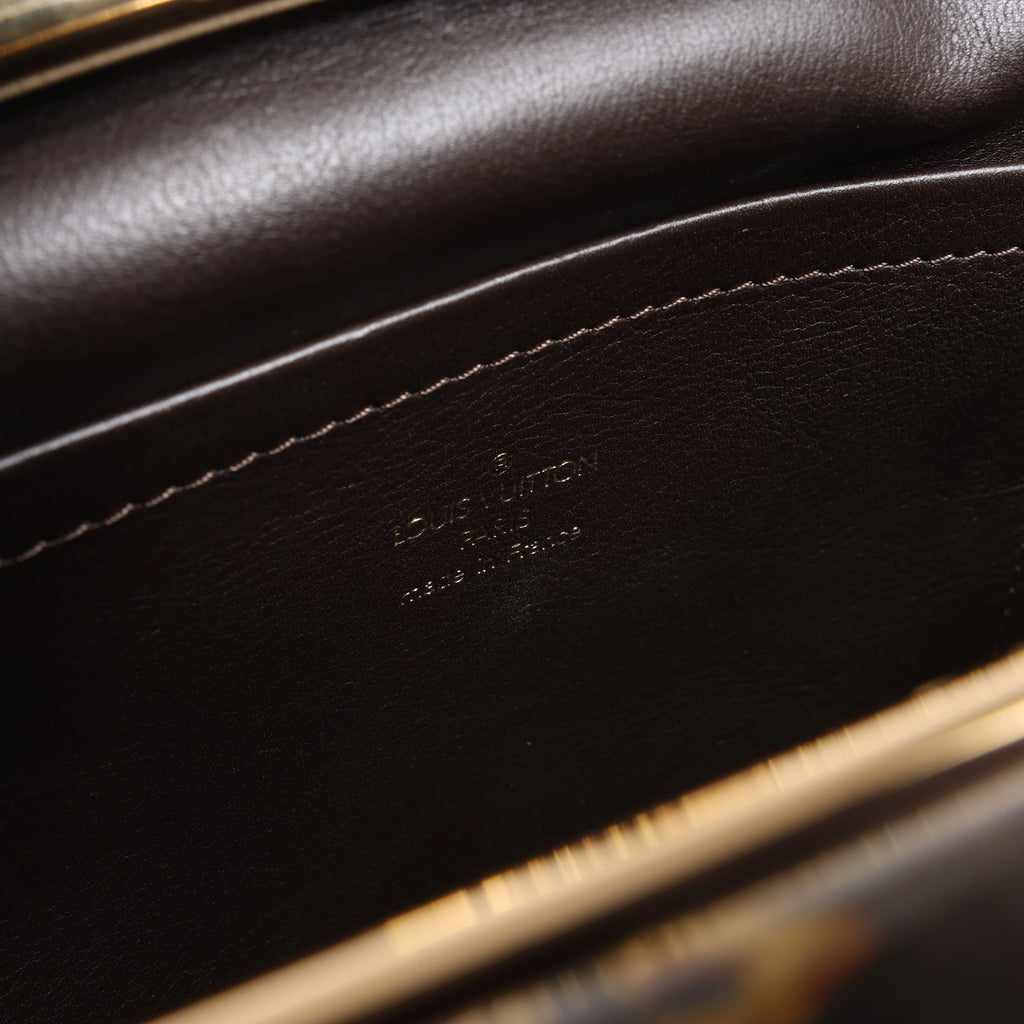 Louis Vuitton Fermoir Monogram Charm Vinyl x Leather Shoulder Bag in Brown M95155