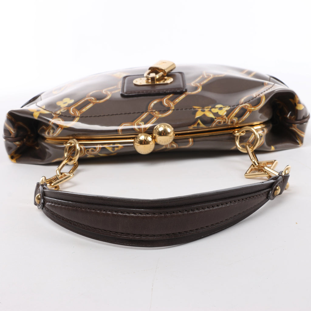 Louis Vuitton Fermoir Monogram Charm Vinyl x Leather Shoulder Bag in Brown M95155