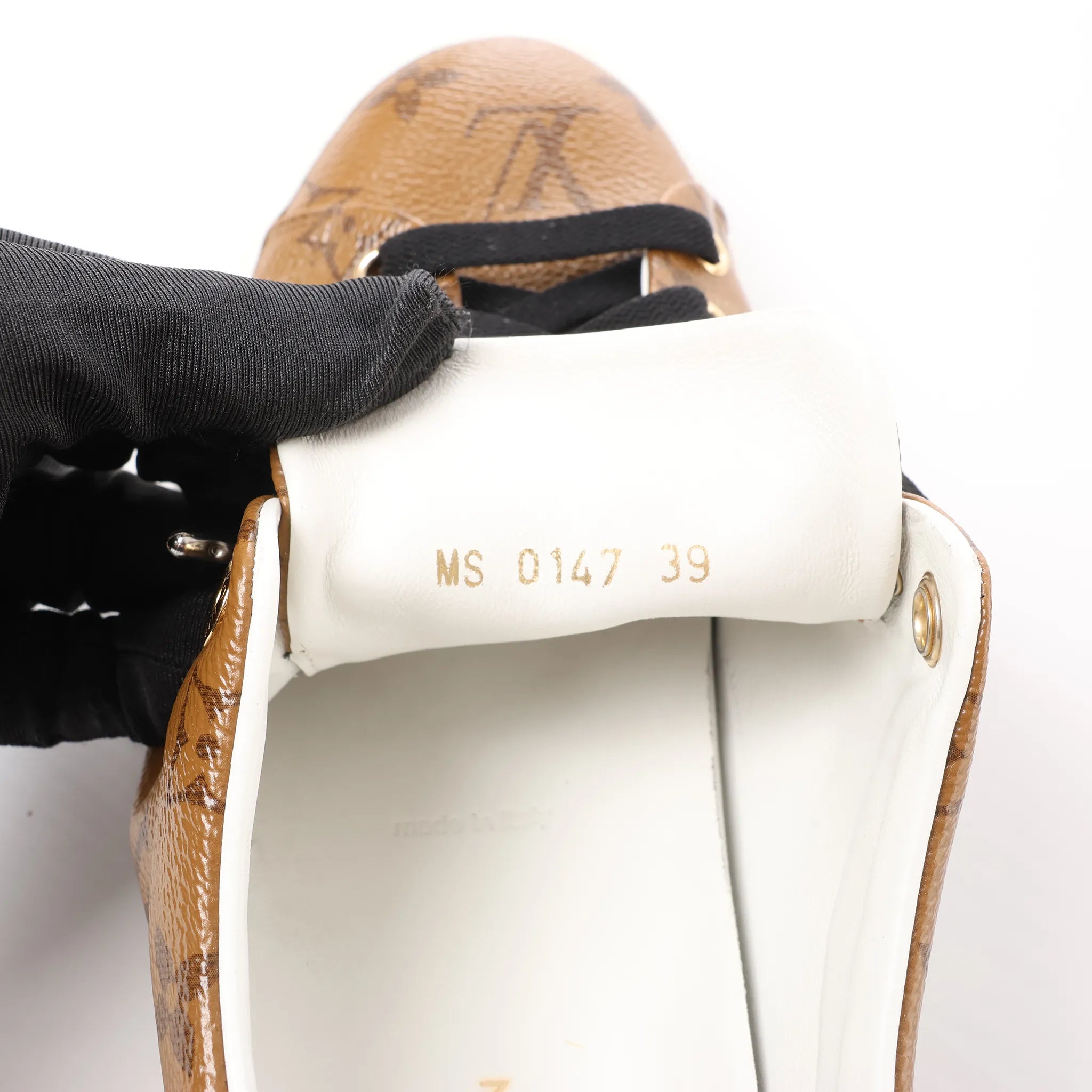 Louis Vuitton Frontrow line 17 years Monogram PVC & Leather Sneakers in Brown MS0147, Size 39 EU