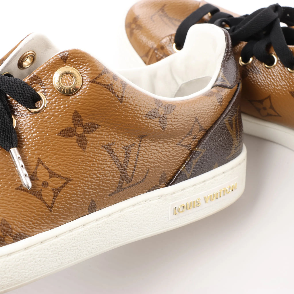 Louis Vuitton Frontrow line 17 years Monogram PVC & Leather Sneakers in Brown MS0147, Size 39 EU