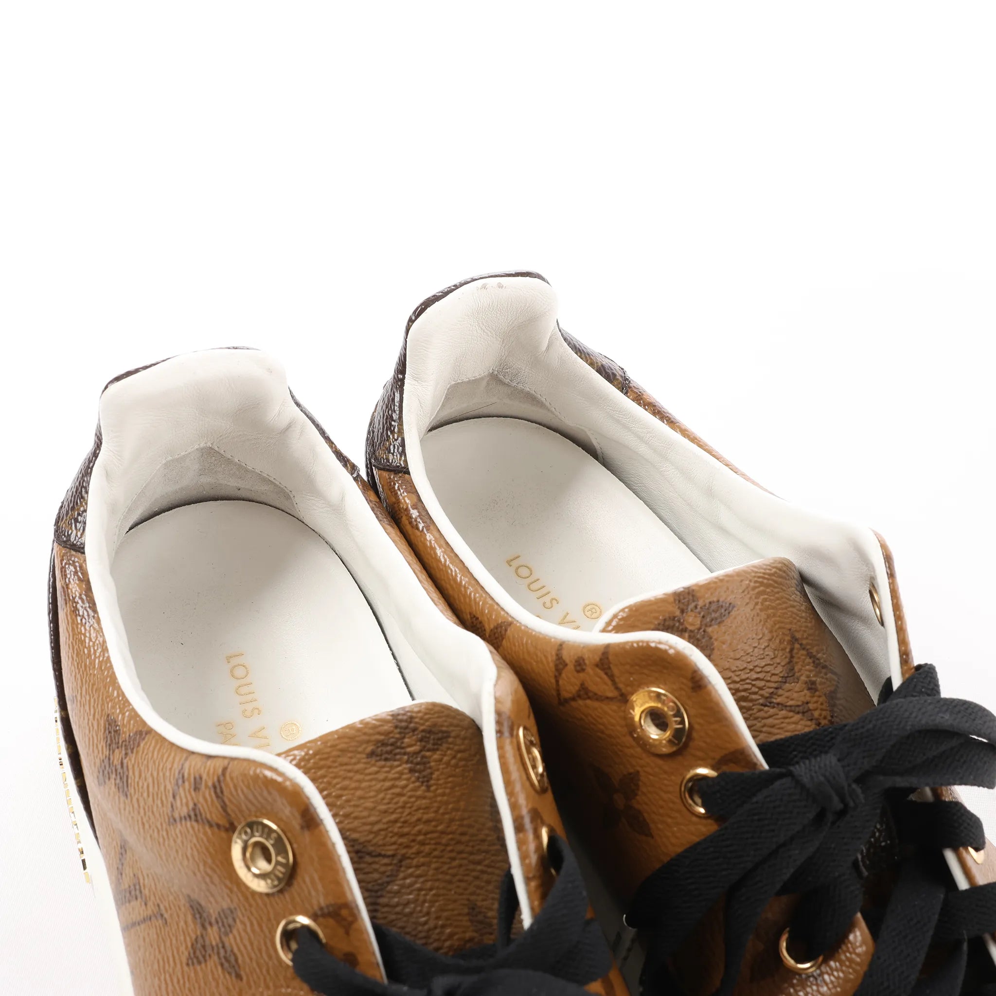 Louis Vuitton Frontrow line 17 years Monogram PVC & Leather Sneakers in Brown MS0147, Size 39 EU