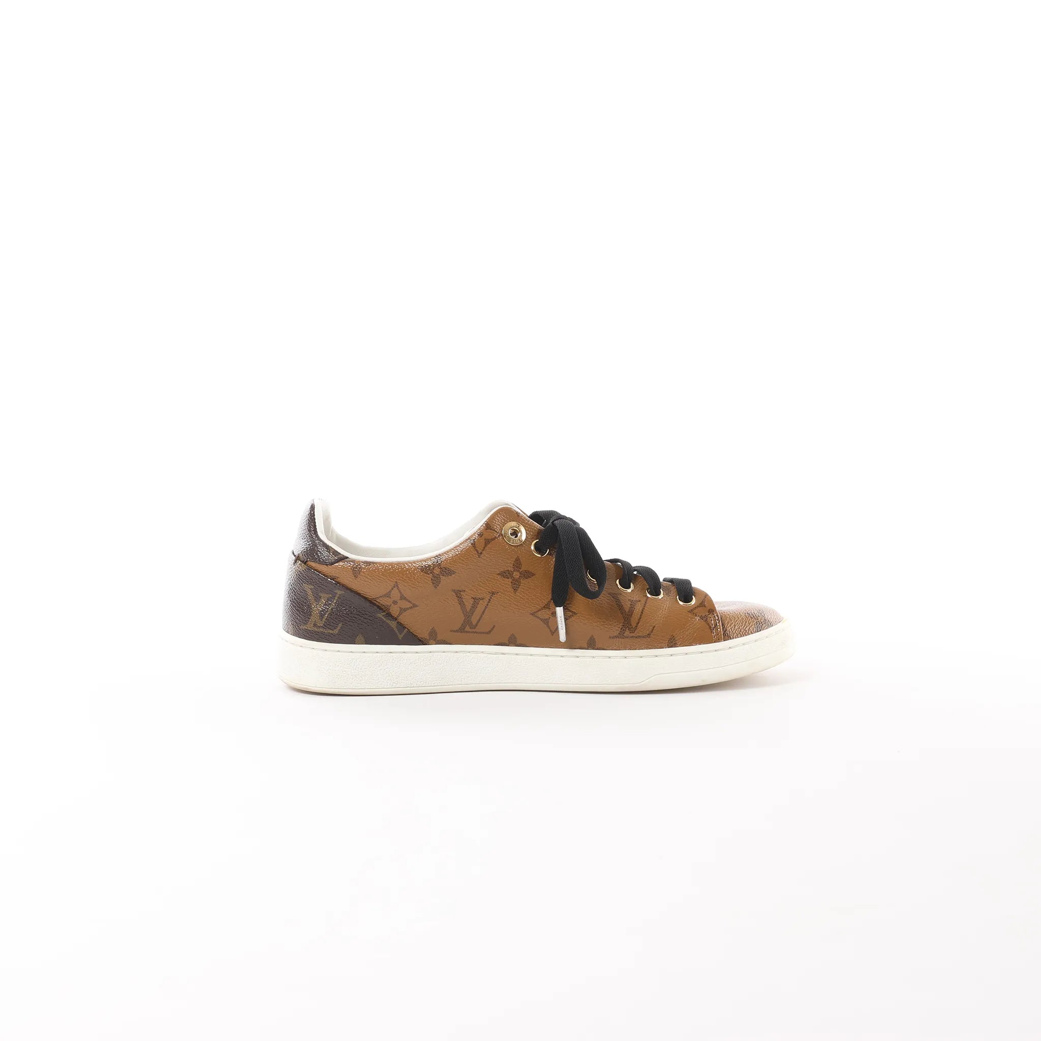 Louis Vuitton Frontrow line 17 years Monogram PVC & Leather Sneakers in Brown MS0147, Size 39 EU