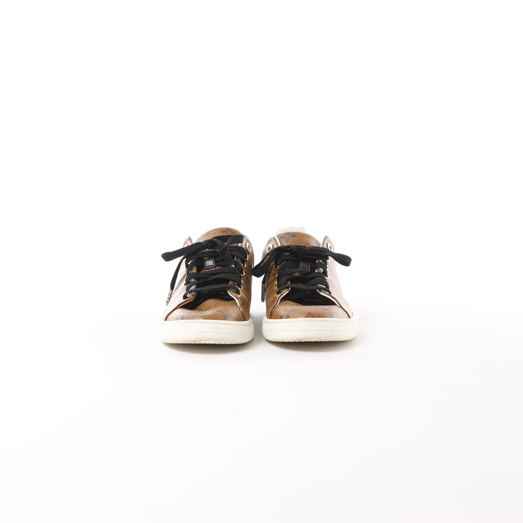 Louis Vuitton Frontrow line 17 years Monogram PVC & Leather Sneakers in Brown MS0147, Size 39 EU