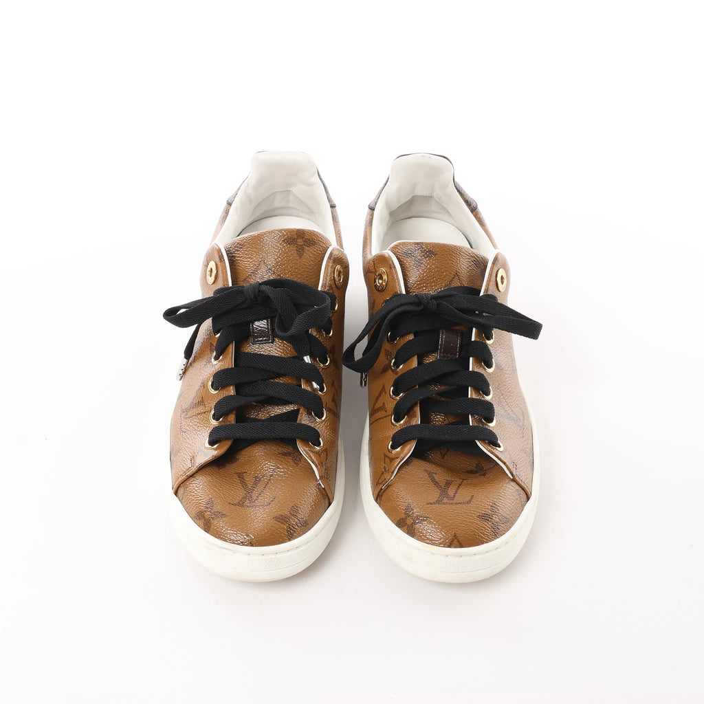 Louis Vuitton Frontrow line 17 years Monogram PVC & Leather Sneakers in Brown MS0147, Size 39 EU