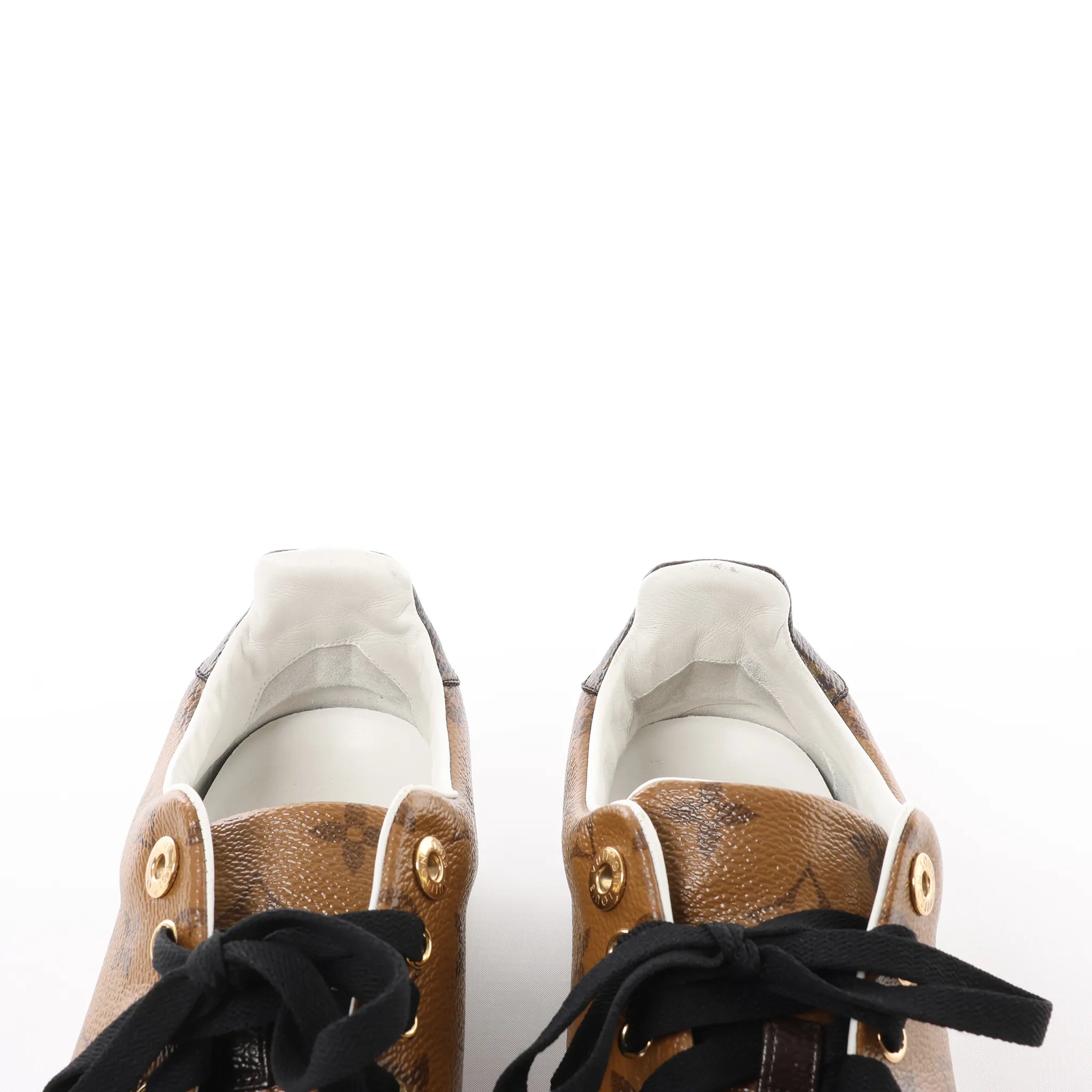 Louis Vuitton Frontrow line 17 years Monogram PVC & Leather Sneakers in Brown MS0147, Size 39 EU