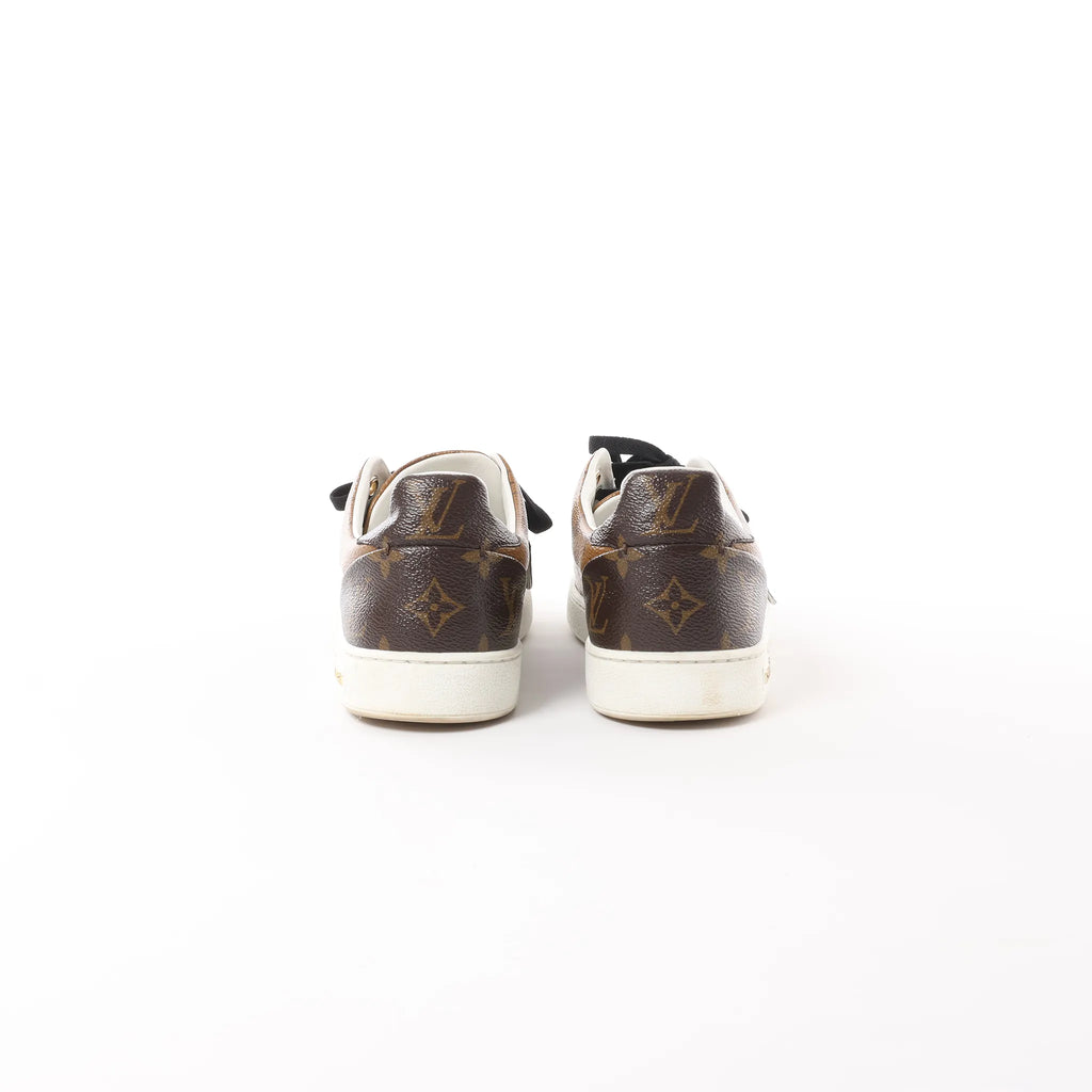 Louis Vuitton Frontrow line 17 years Monogram PVC & Leather Sneakers in Brown MS0147, Size 39 EU