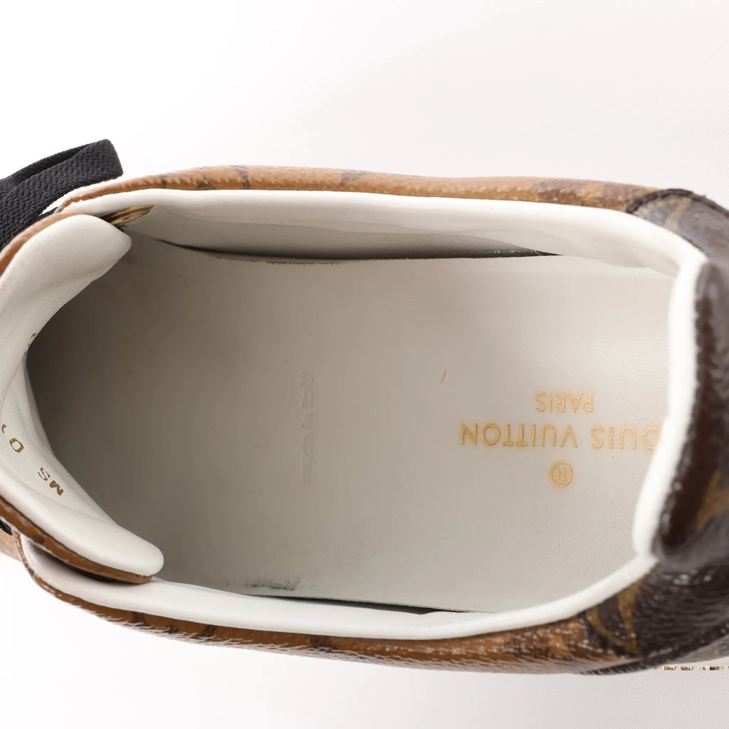 Louis Vuitton Frontrow line 17 years Monogram PVC & Leather Sneakers in Brown MS0147, Size 39 EU