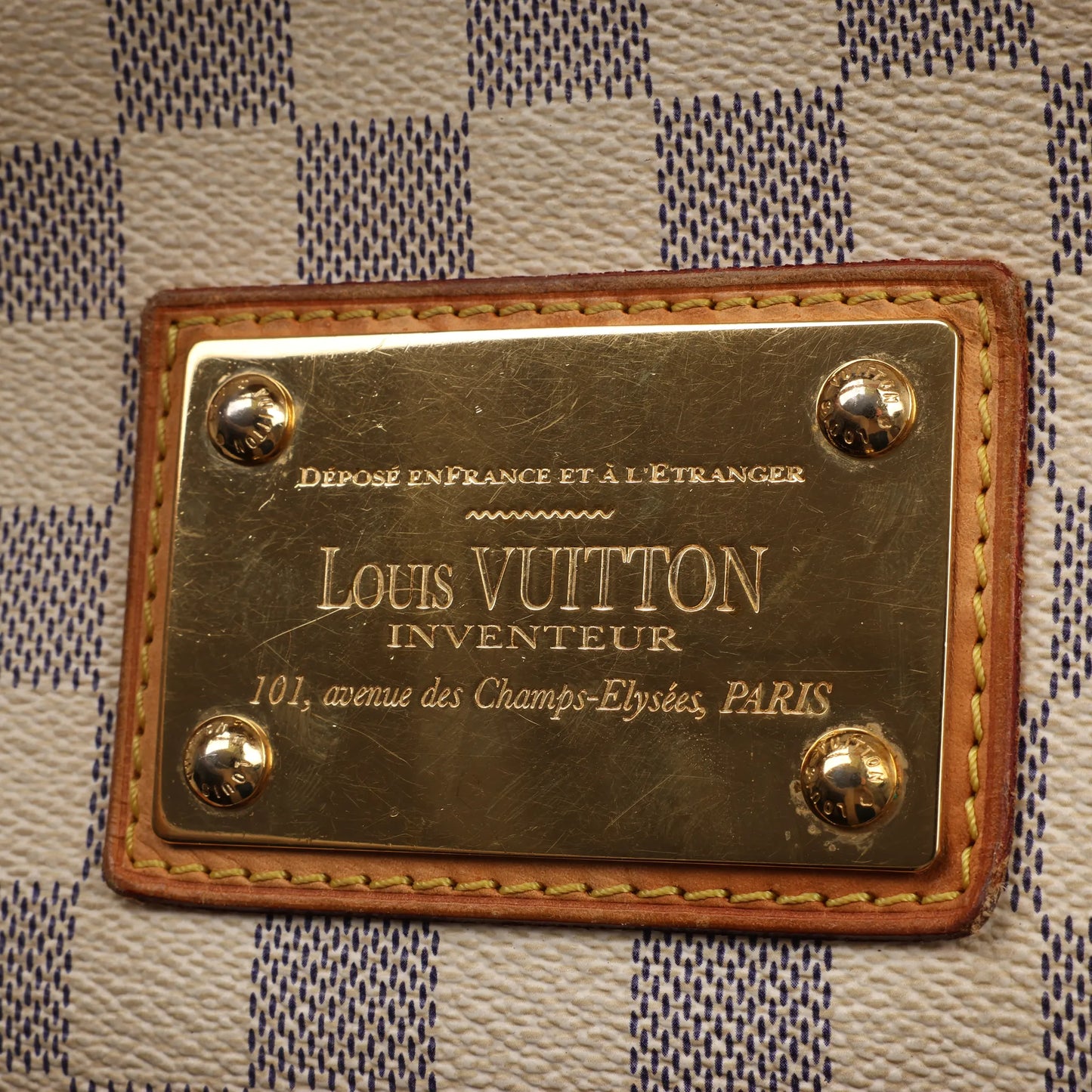 Louis Vuitton Galliera PM Damier Azur Shoulder Bag in Beige N55215