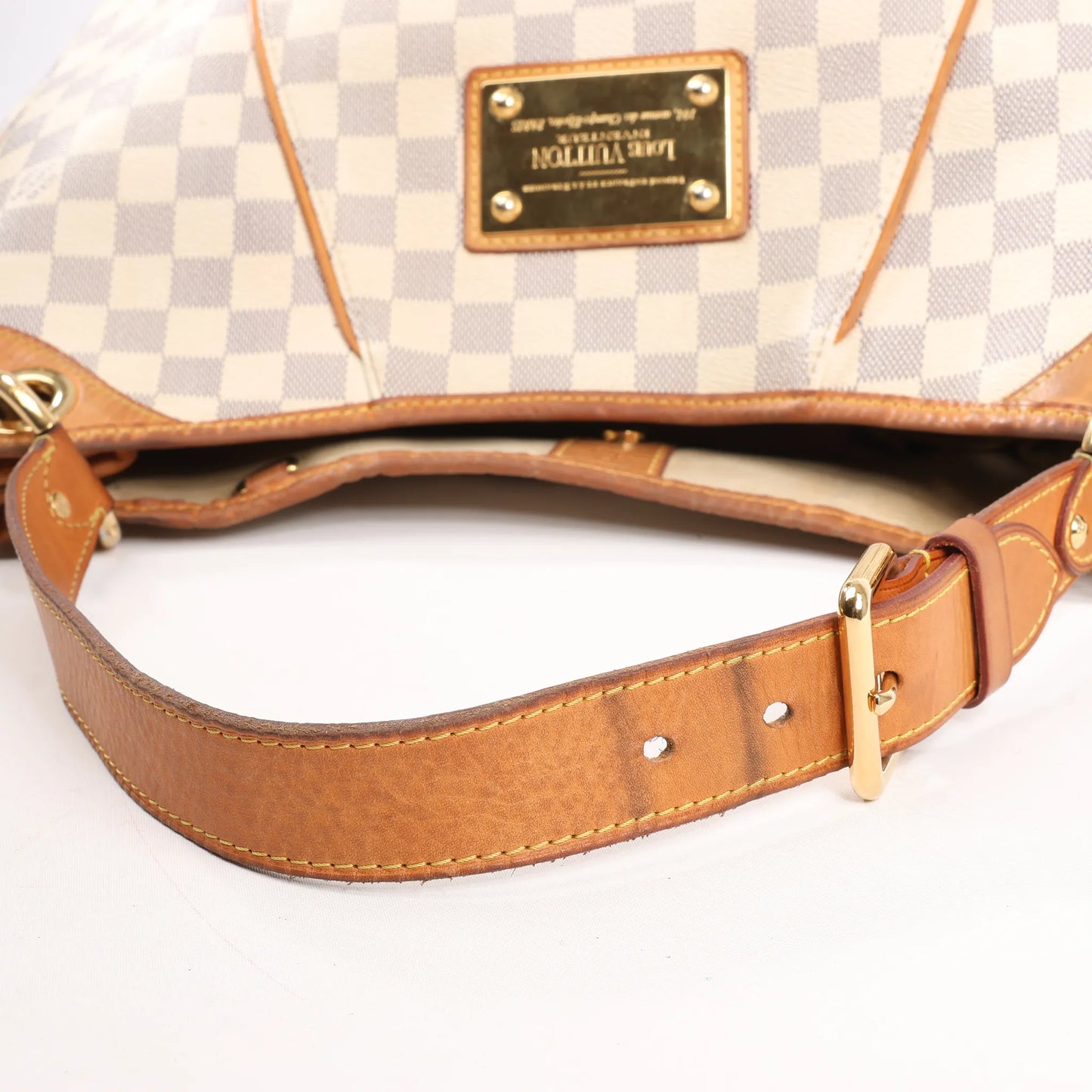 Louis Vuitton Galliera PM Damier Azur Shoulder Bag in Beige N55215