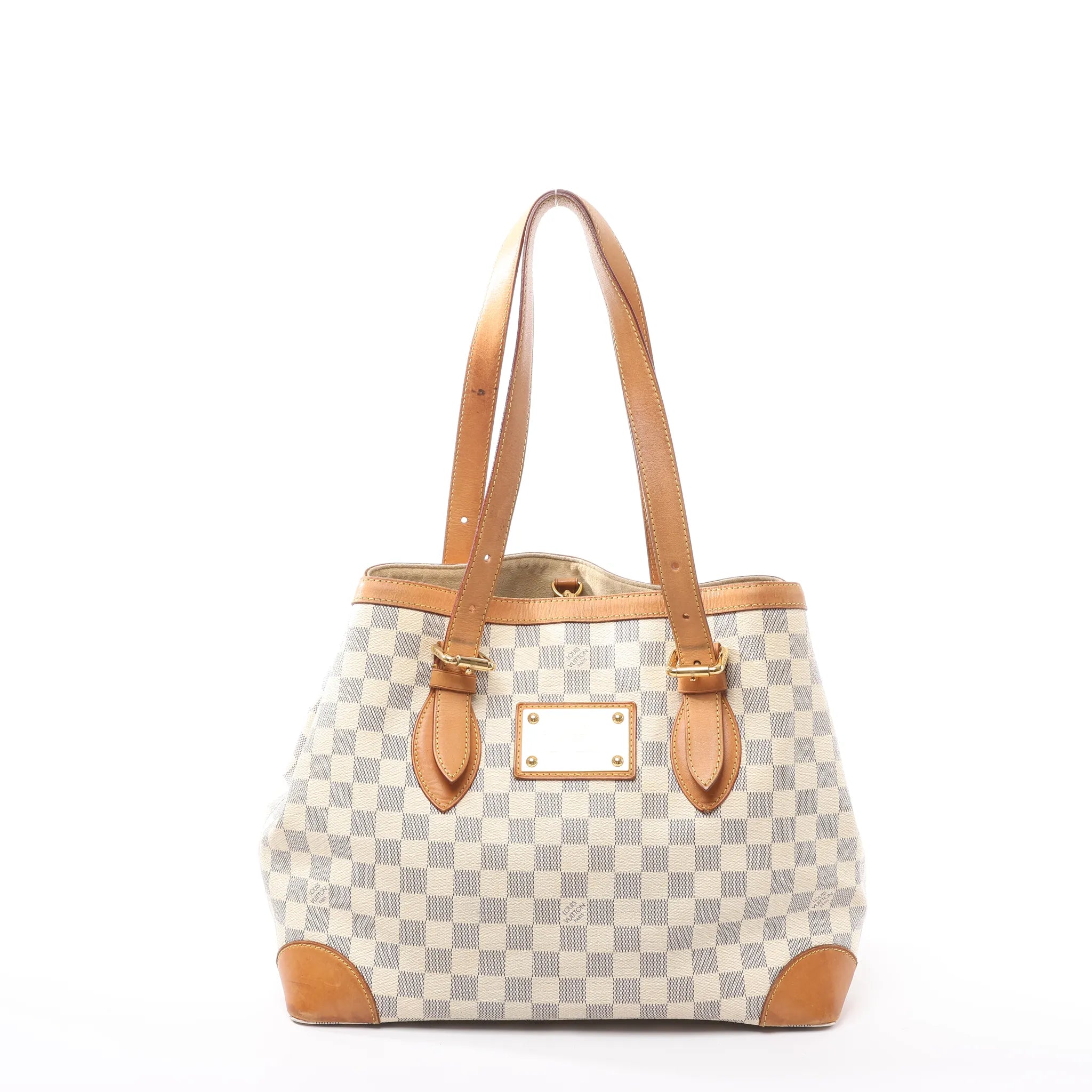 Louis Vuitton Hampstead MM Damier Azur Handbag in Beige N51206