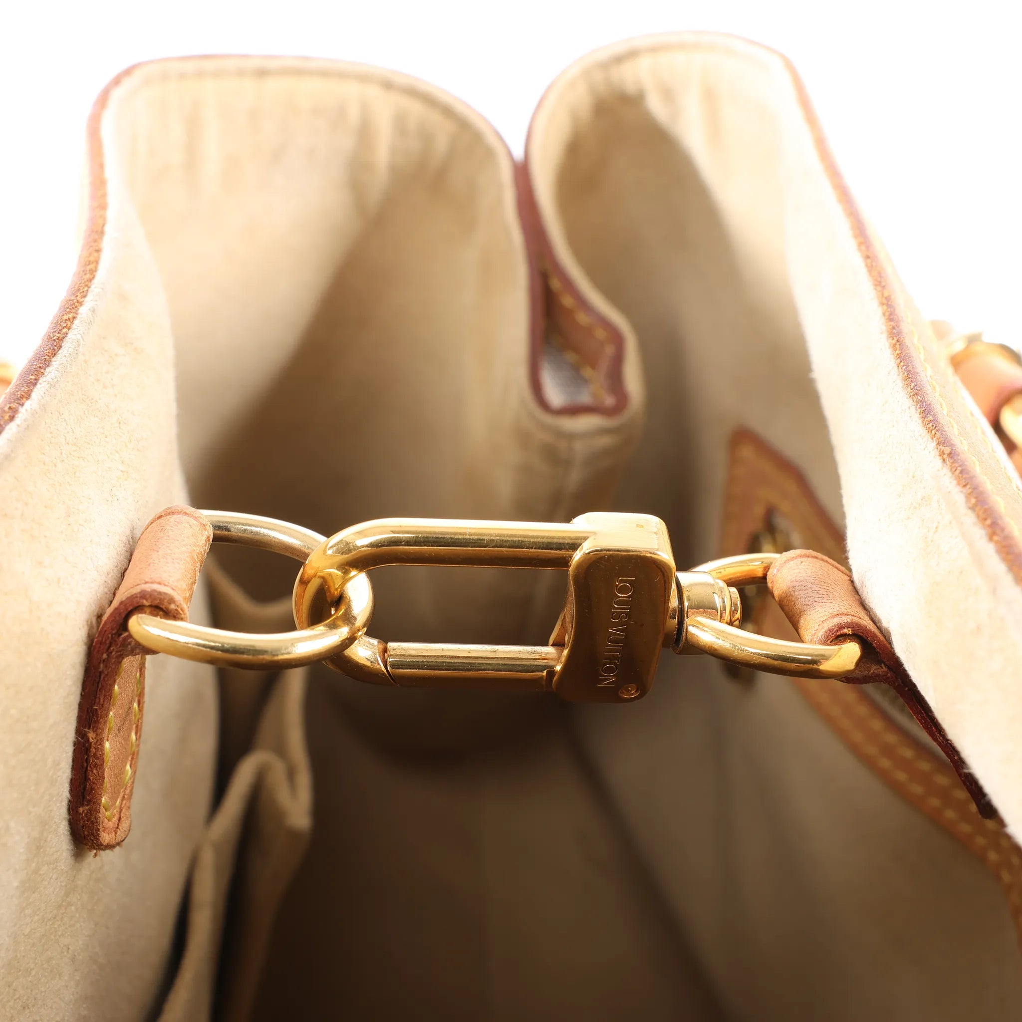 Louis Vuitton Hampstead MM Damier Azur Handbag in Beige N51206