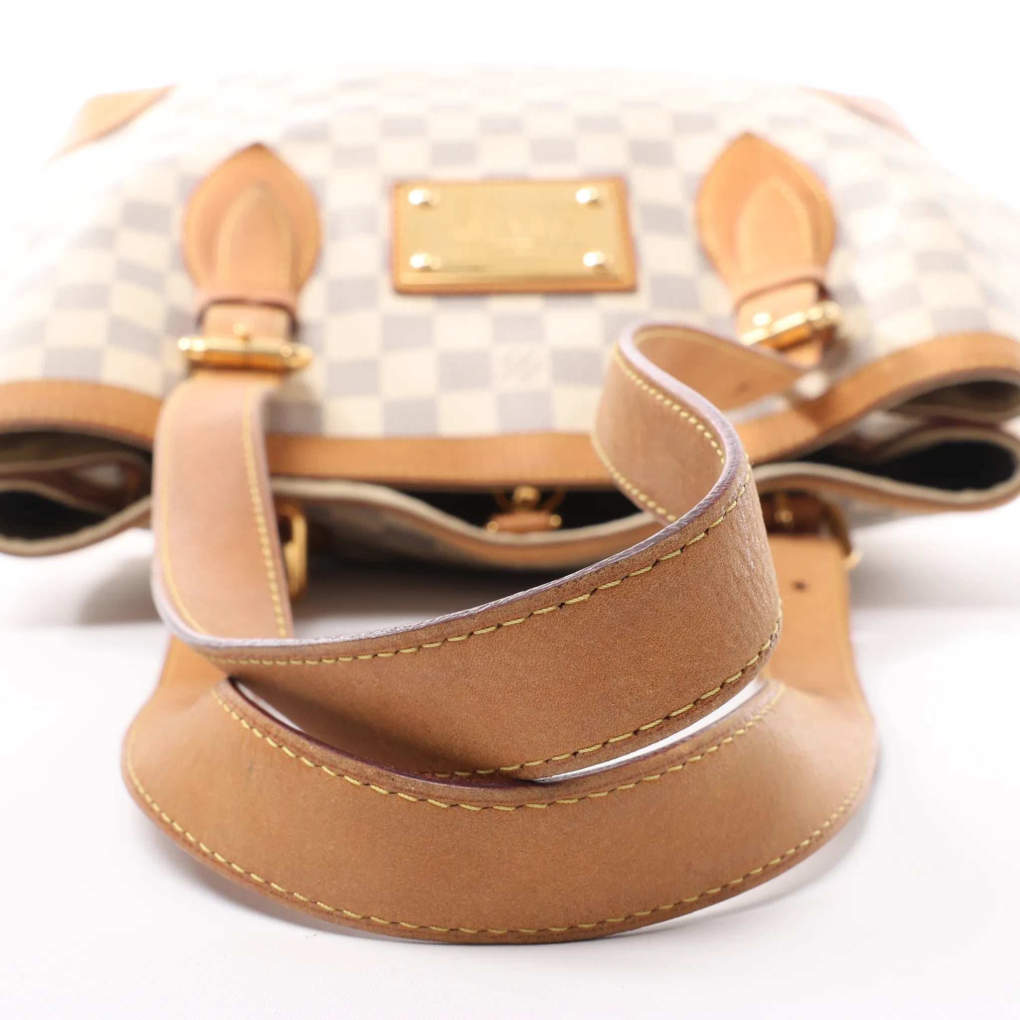 Louis Vuitton Hampstead MM Damier Azur Handbag in Beige N51206