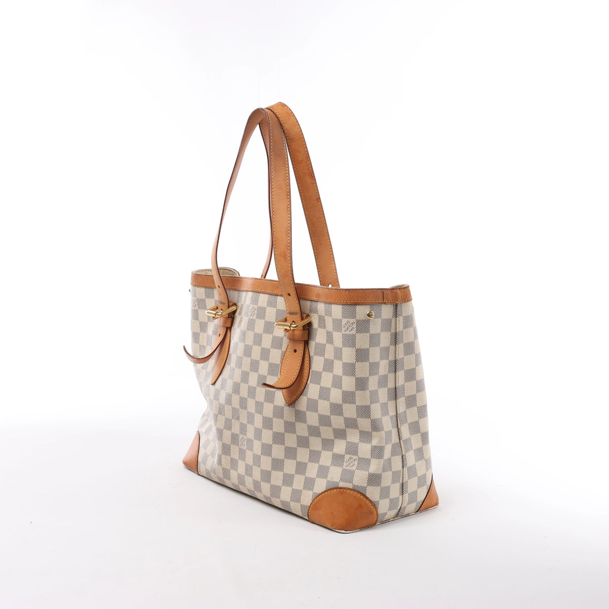 Louis Vuitton Hampstead MM Damier Azur Shoulder Bag in Beige N51206