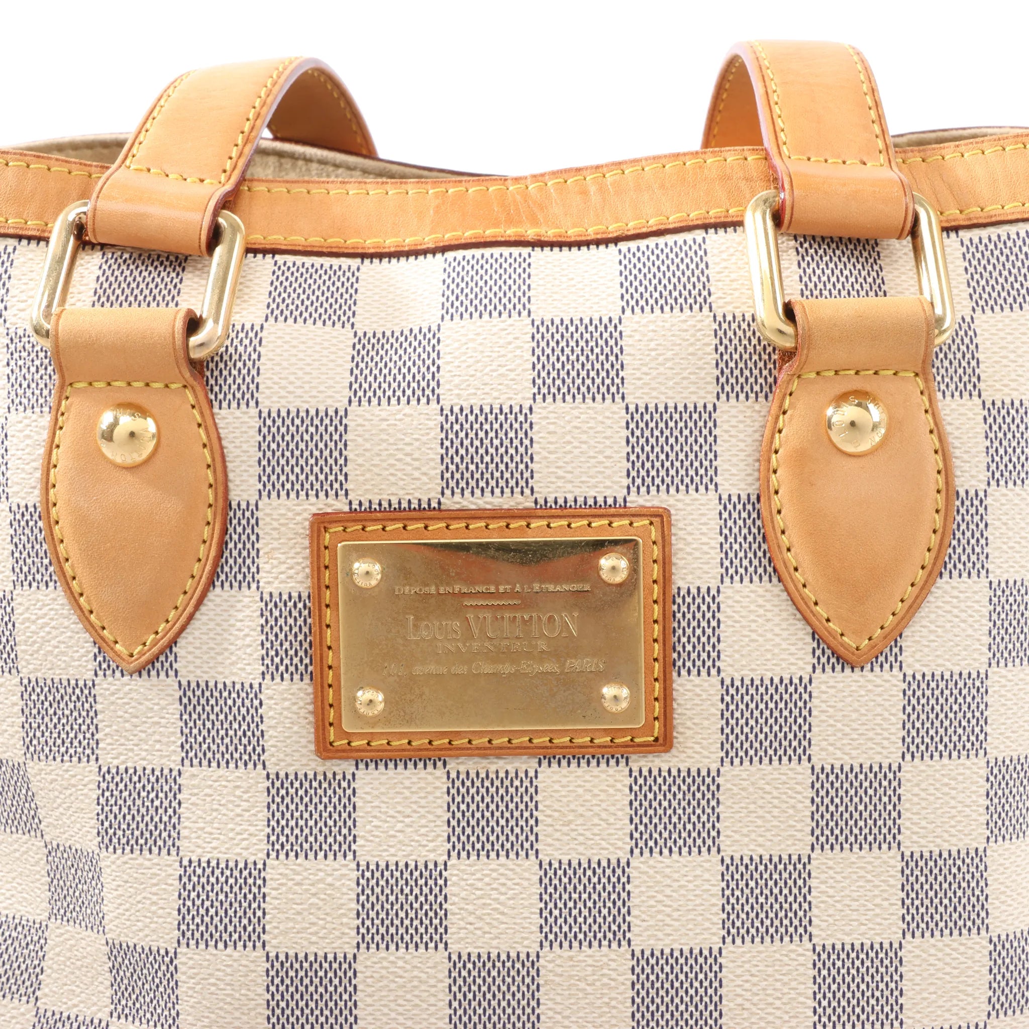 Louis Vuitton Hampstead PM Damier Azur Handbag in Beige N51207