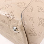 Louis Vuitton Hina Monogram Mahina Leather Shoulder Bag in Beige M54351