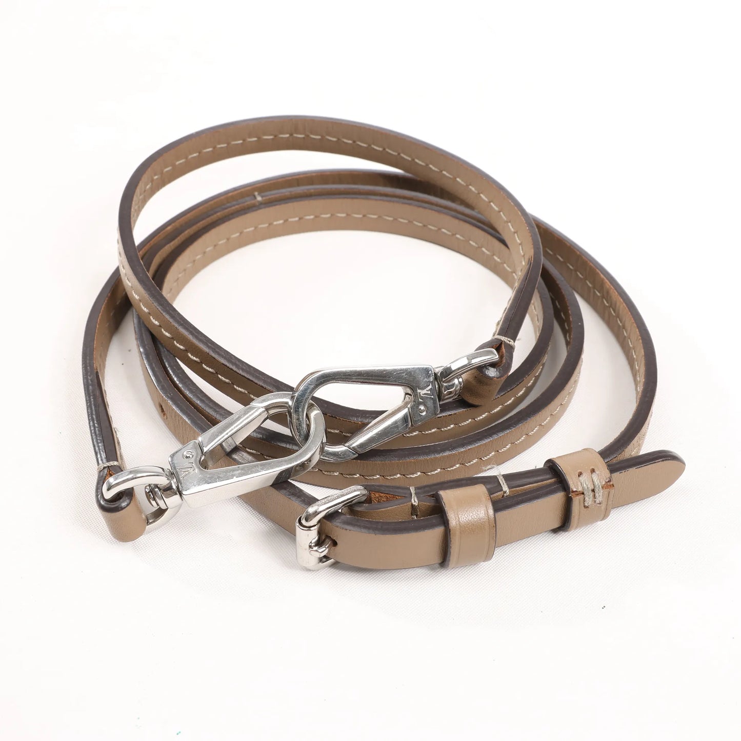 Louis Vuitton Hina Monogram Mahina Leather Shoulder Bag in Beige M54351