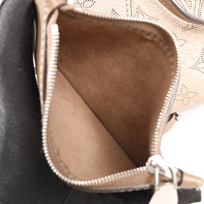 Louis Vuitton Hina Monogram Mahina Leather Shoulder Bag in Beige M54351